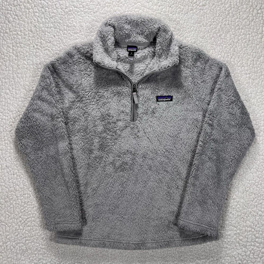Patagonia‎ Los Gatos Fleece Pullover Women’s M Gray 1/4 Zip Cozy Gorpcore Hiking